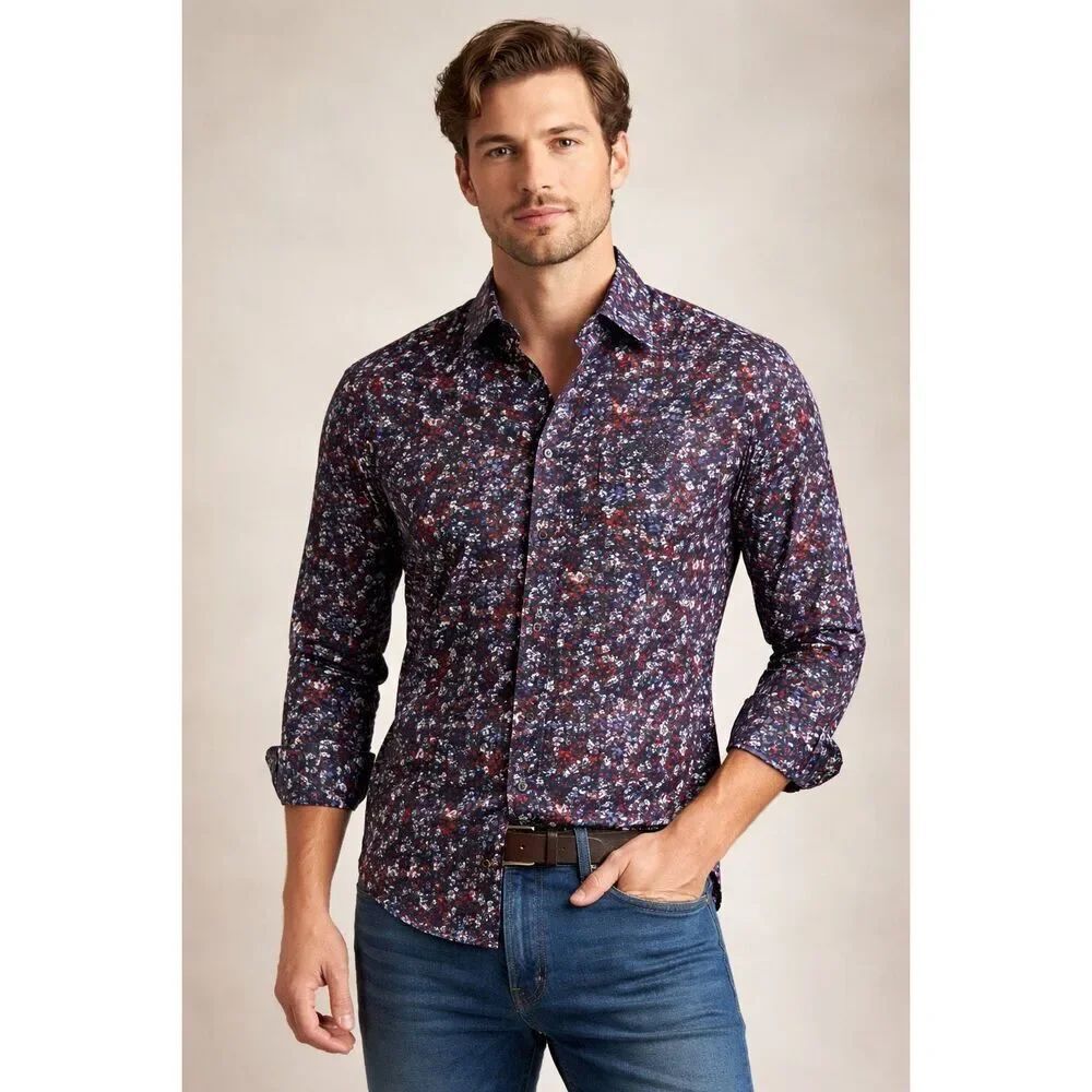 Robert Graham Small Classic Fit Multicolor Floral Button Shirt